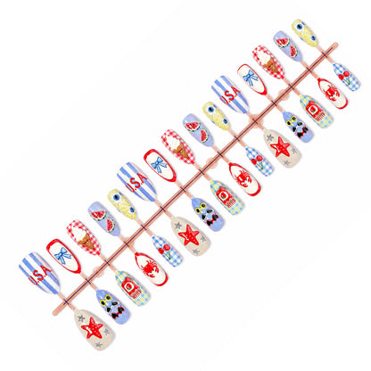 Kunstnagelset mit sommerlichen Motiven Brehn