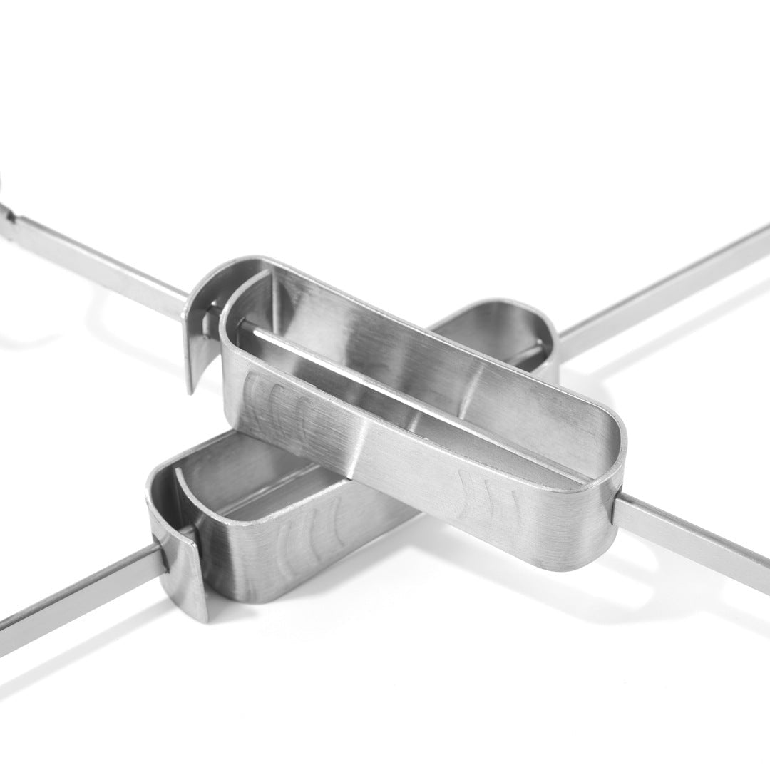 Flacher Grillspieß Aus Edelstahl mit Ergonomischem Clipgriff Brehn