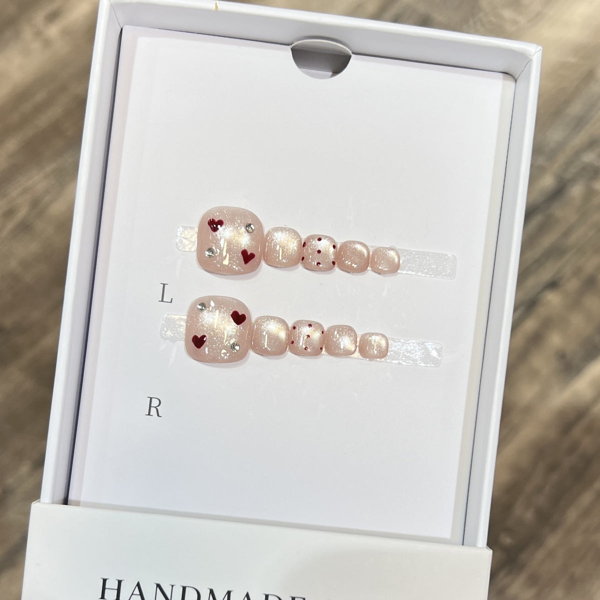 Dekoratives Herz Nagelkunst Set Brehn