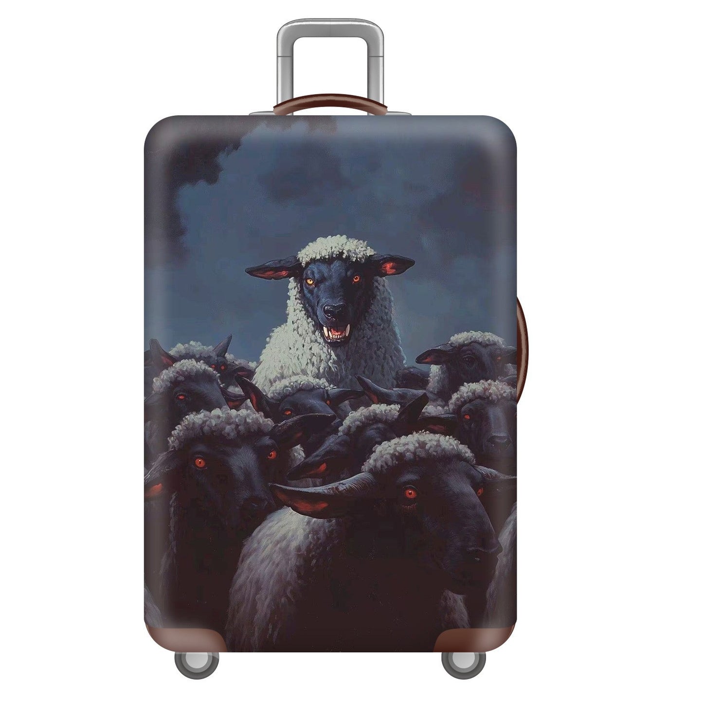 Unisex nan robuster Hartschalen-Trolley mit Löwenportrait Motivdruck, stoßfester ABS-Polycarbonat-Schale, mehrrädrigem Fahrwerk und TSA-Sicherheitsverschluss Brehn