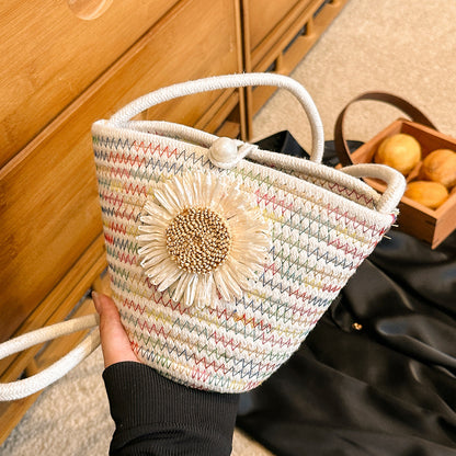 Blumenakzent Handgefertigte Schultertasche