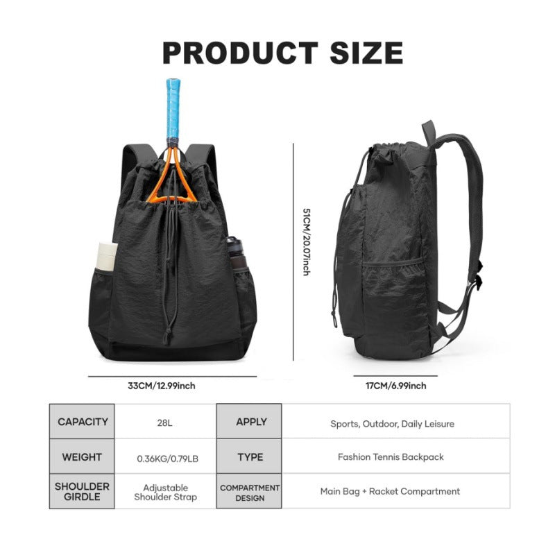 Tennis-Schläger Drawstring Rucksack