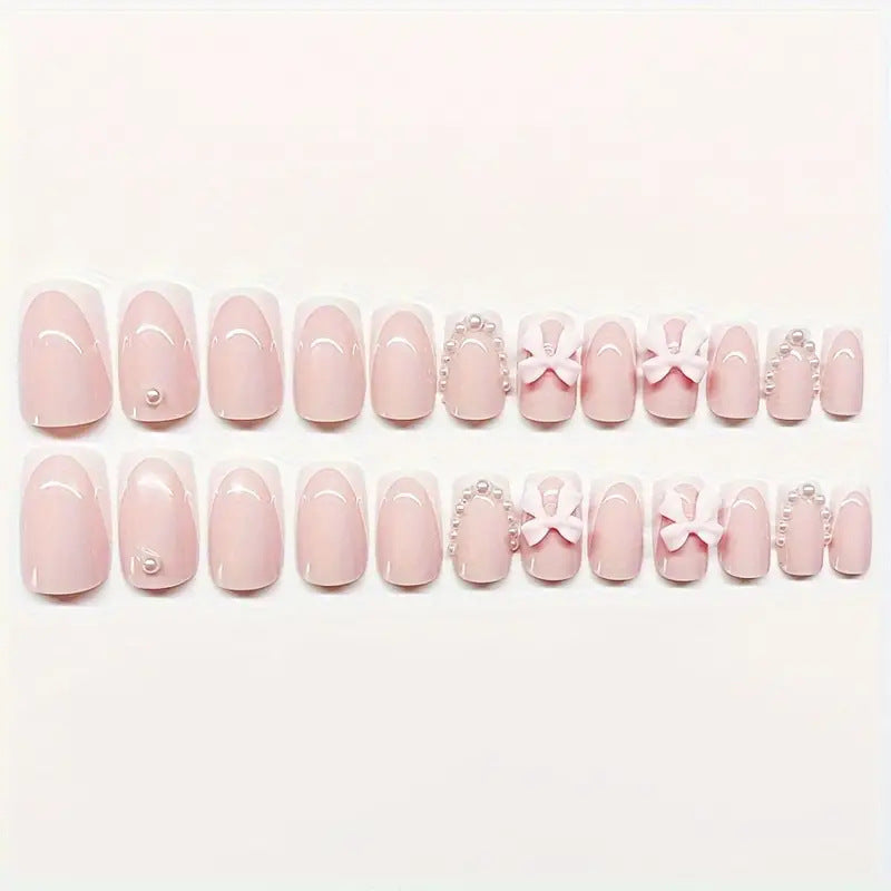 Blumenverziertes Acryl-Nagelkunst-Set Brehn