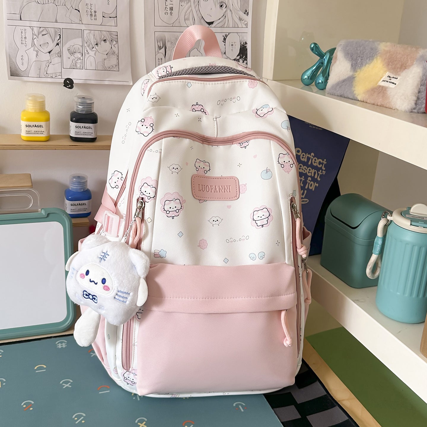 Cartoon-inspirierter hochkapazitiver Schulrucksack