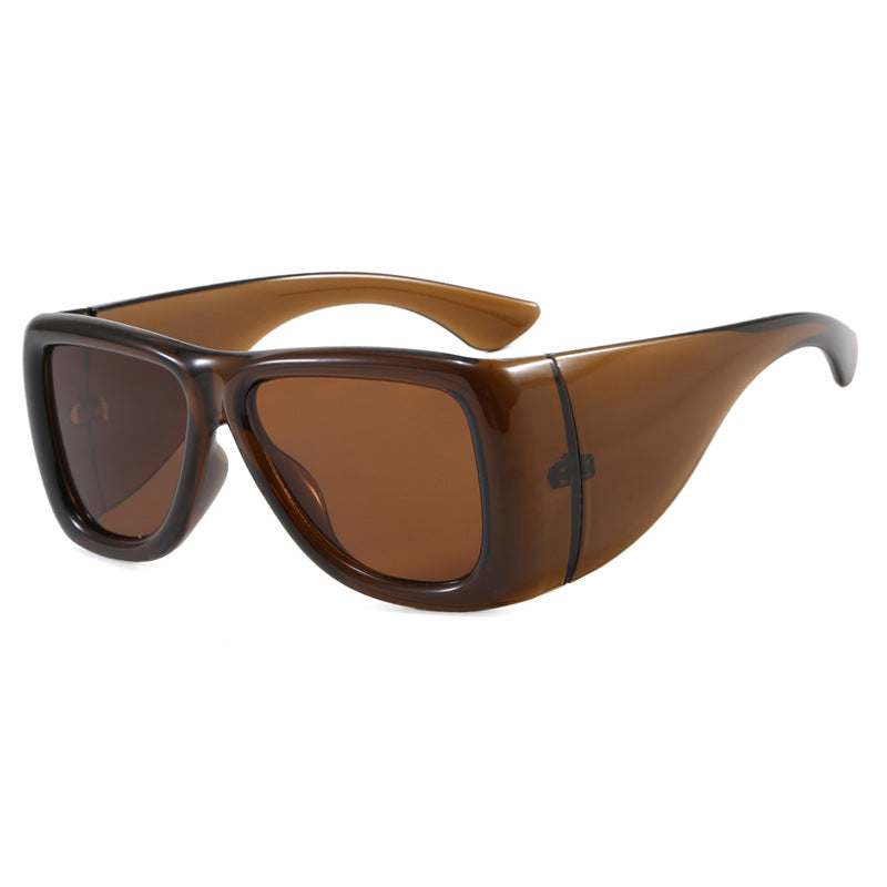 Damen trendige oversized Sonnenbrille mit markantem Schildpatt-Design Brehn