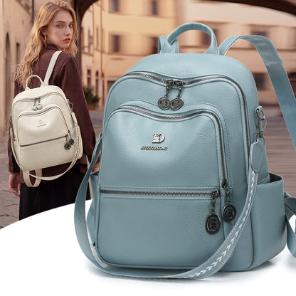 Multi-Funktionaler Leder-Rucksack Brehn