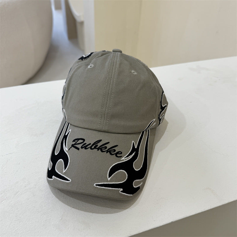 Herren Graphic Flame-Stickerei Baseballmütze Brehn