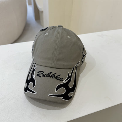 Herren Graphic Flame-Stickerei Baseballmütze Brehn