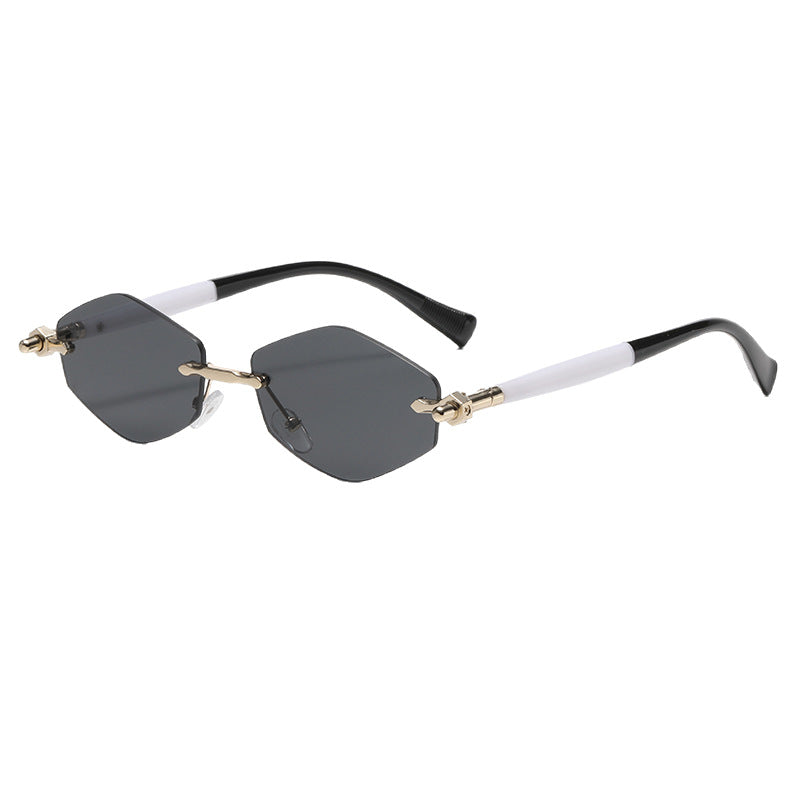 Damen futuristische Sonnenbrille mit übergroßem rechteckigem Rahmen Brehn