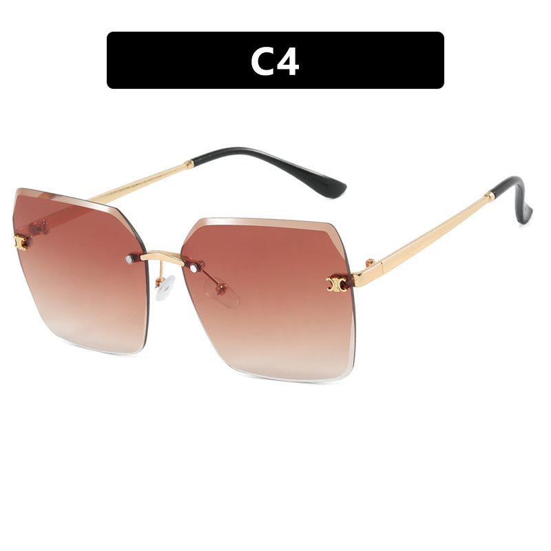 Damen quadratische Sonnenbrille im modernen Design mit filigranem Metallrahmen Brehn