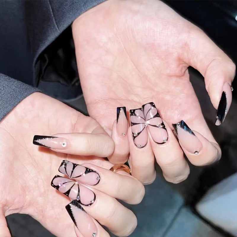 Künstlerische Schmetterlings Press-On Nagelspitzen Brehn