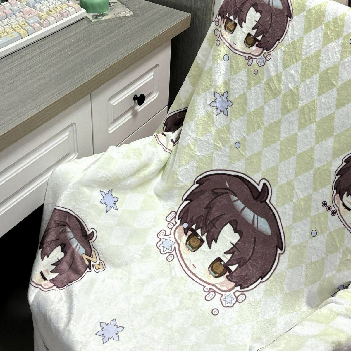 Cartoon-Charakter-Print Fleece-Decke