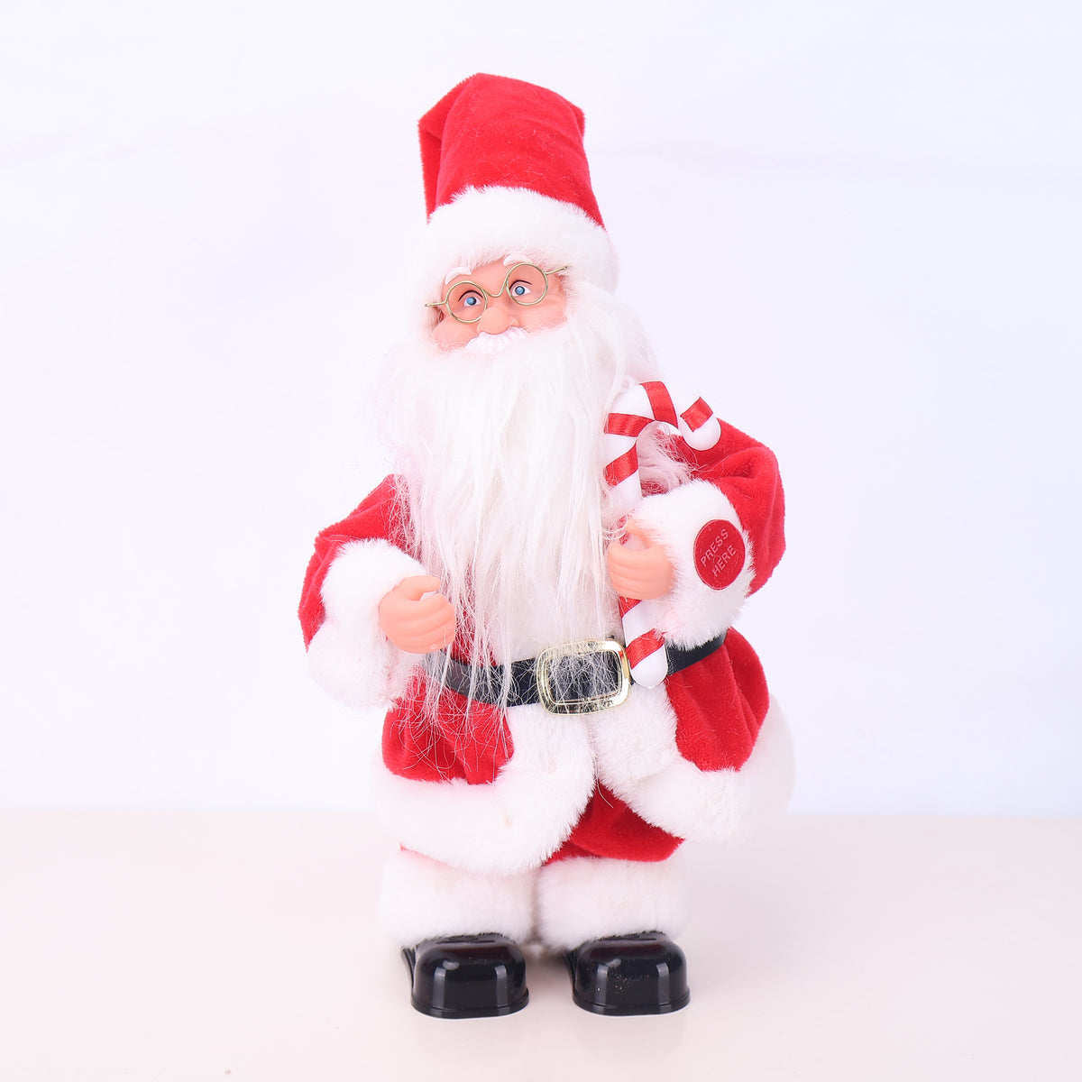 Dekorative Weihnachtsmannfigur mit Süßigkeit