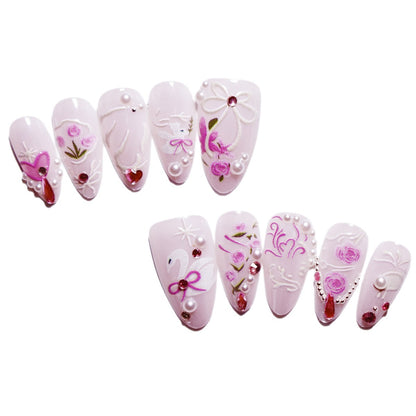 Floral Art Press-On Nail Set Brehn