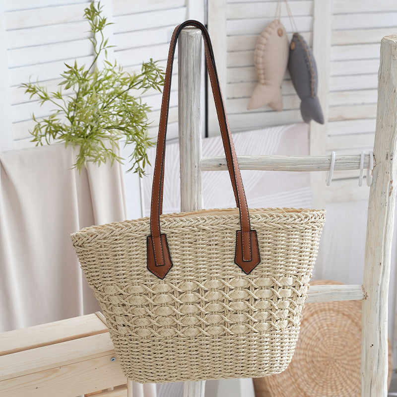 Handgefertigte Einkaufs- und Strandtasche Aus Naturmaterialien Brehn