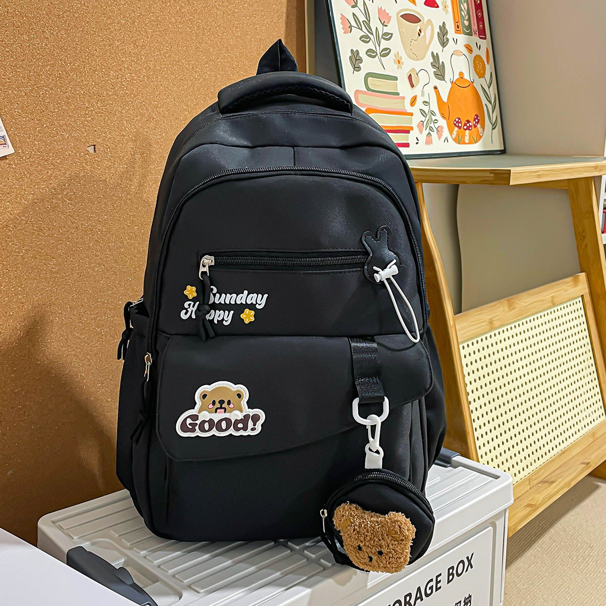 Rucksack mit Verspieltem Design und Gut Strukturierten Fächern Brehn