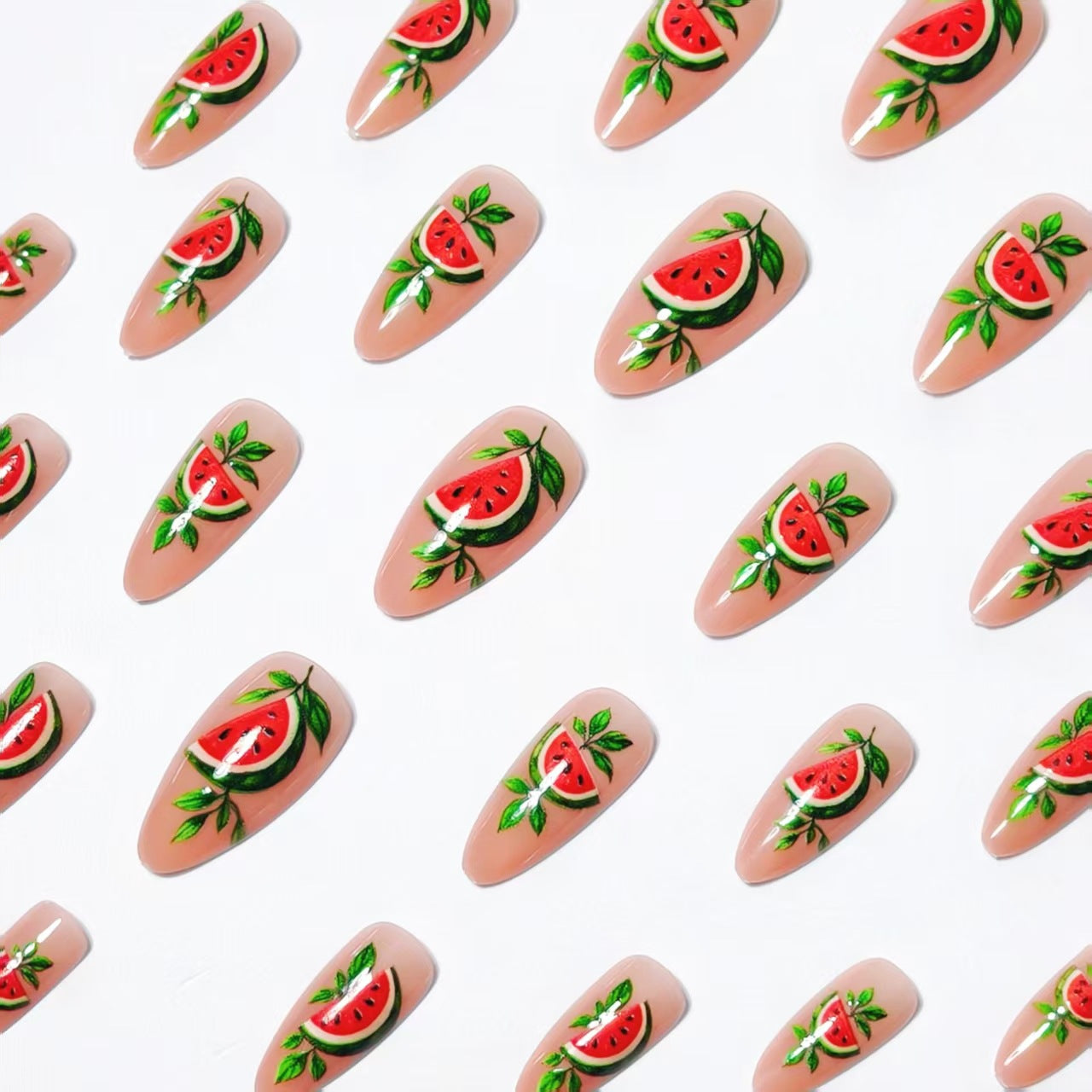 Kunstnägel mit Fröhlichem Melonenmotiv Brehn