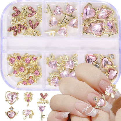 Dekorative 3D Nagelkunst Charms Set
