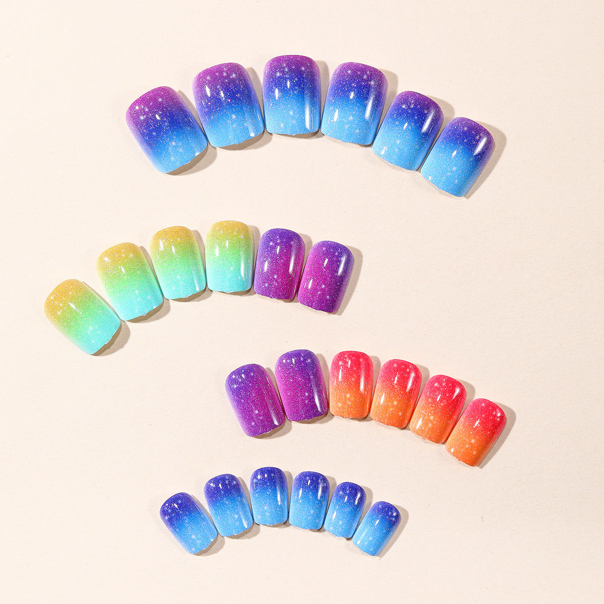 Gradient Glitter Nagelkunstset Brehn