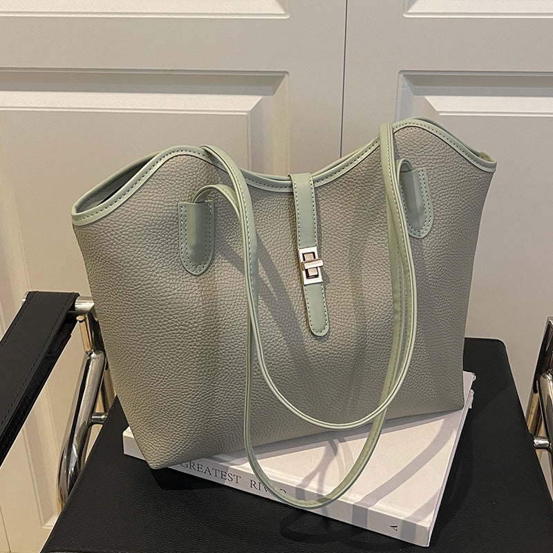 Elegante Strukturierte Leder Tote Bag
