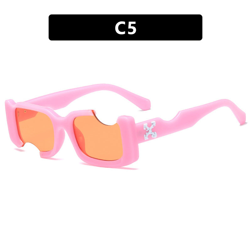 Damen modische Sonnenbrille mit markantem Design und robustem Kunststoffrahmen Brehn