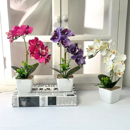 Künstliches Orchideenarrangement für die Wohnkultur-Darstellung