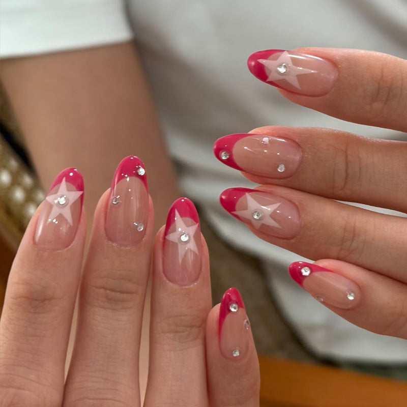 Dekorative Press-On-Nageltips mit Strassakzenten Brehn