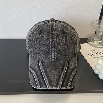 Frauen Vintage Zerrissene Denim Baseballmütze Brehn