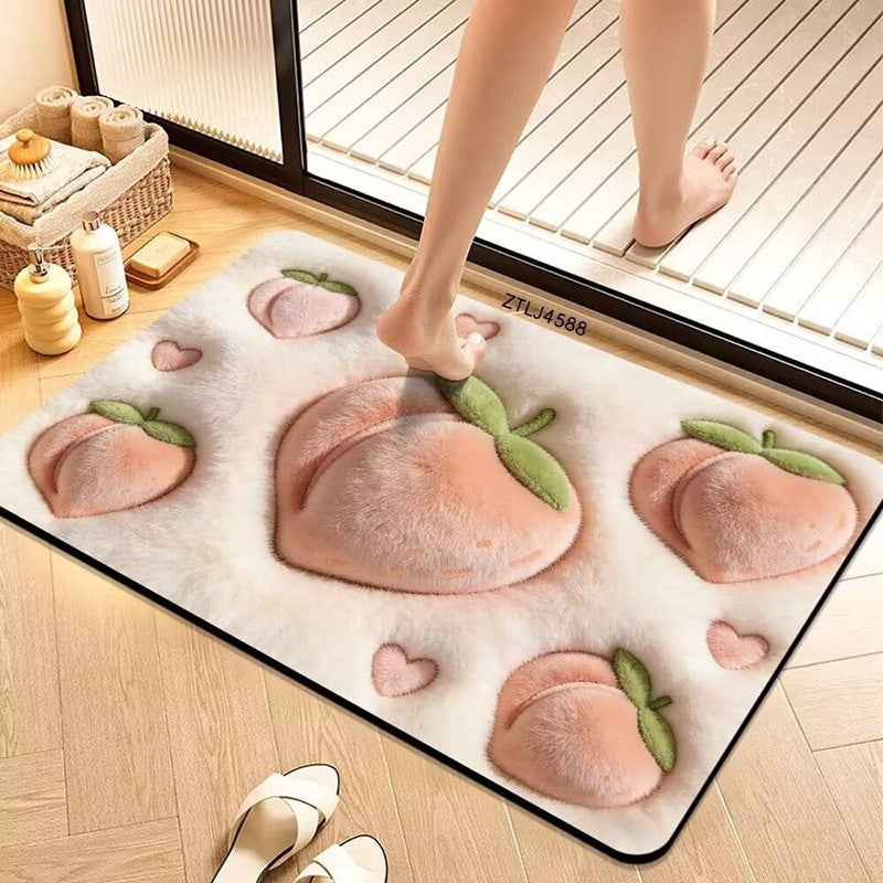 Plüsch Avocado-Themen Badezimmermatte Brehn
