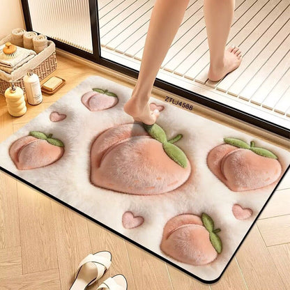 Plüsch Avocado-Themen Badezimmermatte Brehn