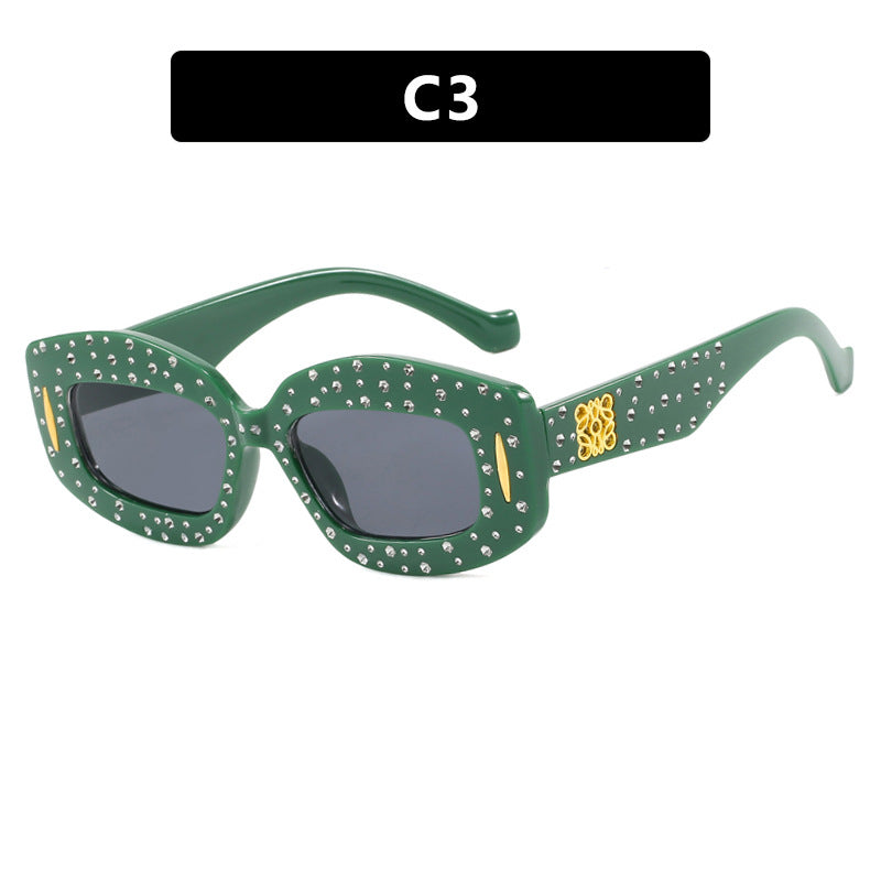 Damen modische Sonnenbrille mit glamourösem Strassbesatz Brehn