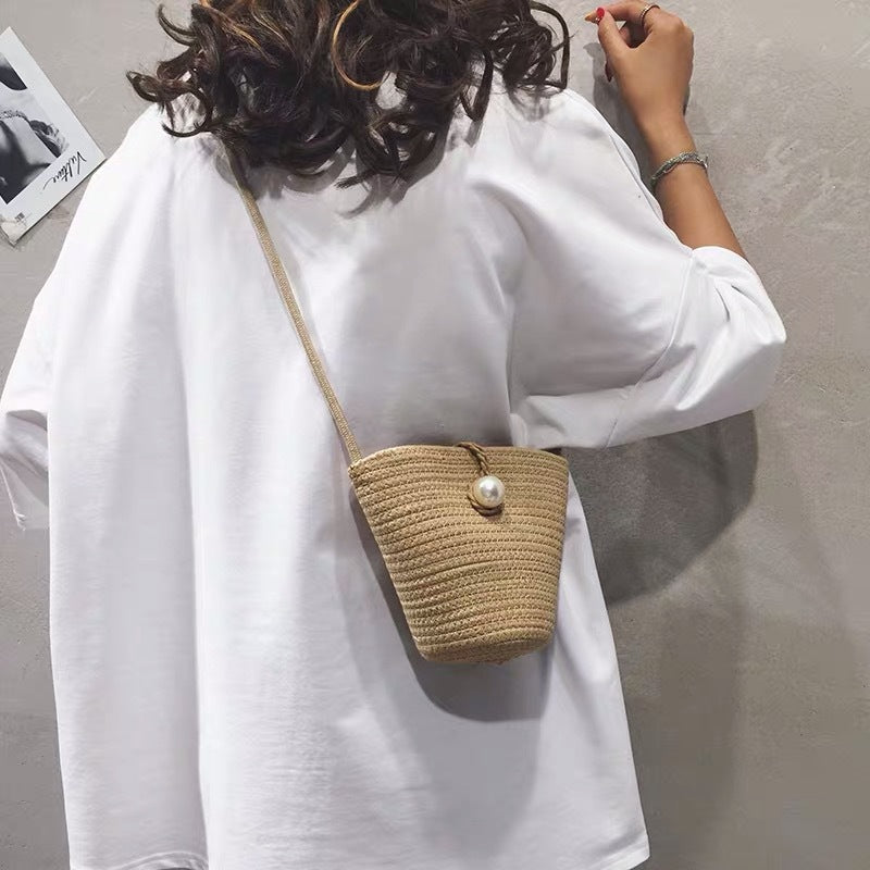 Elegante Handtasche mit Perlverschluss Brehn