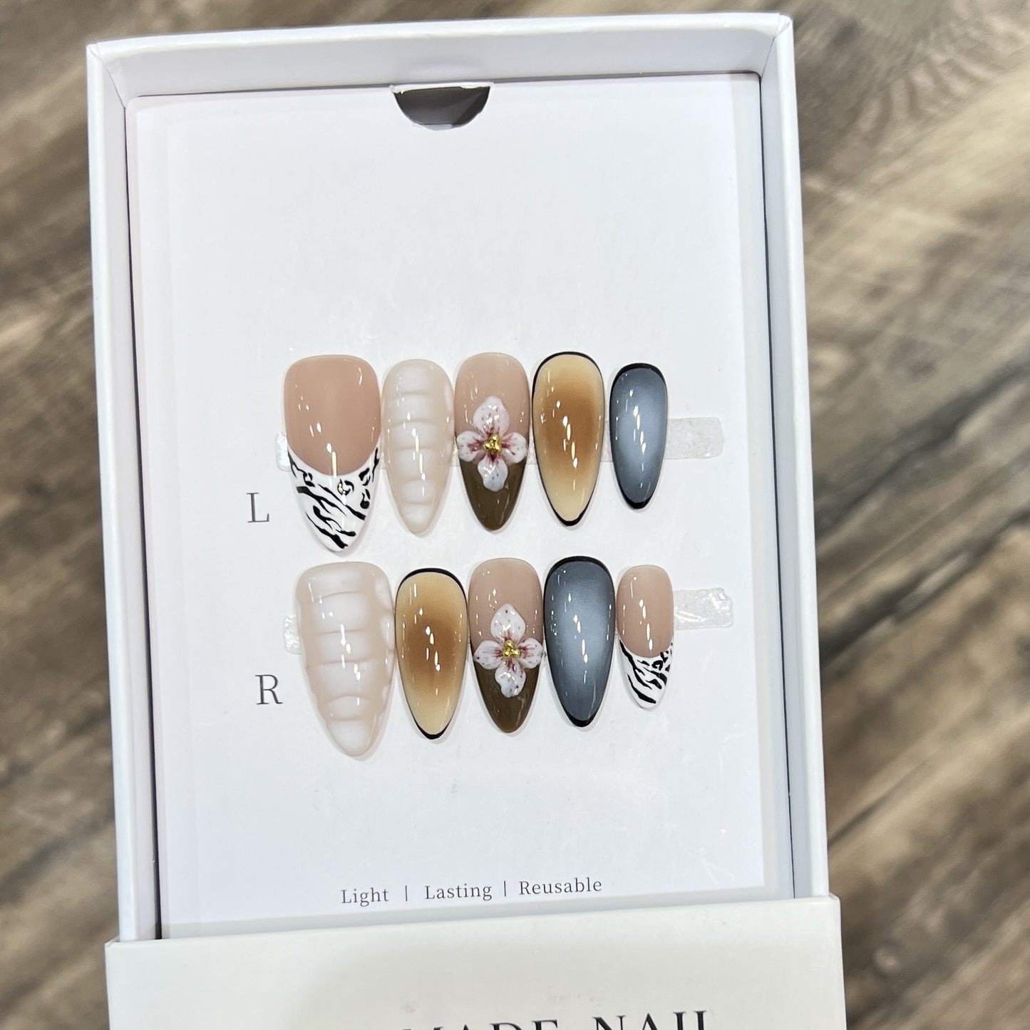 Wiederverwendbares Press-On Nagelset Brehn