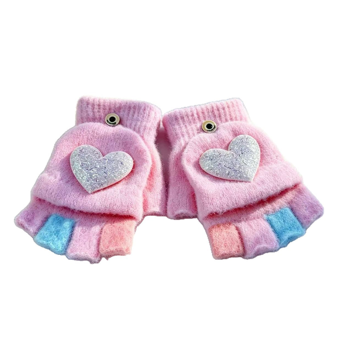 Verspielte Herz-Themen Fingerlose Handschuhe Brehn