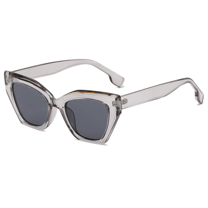 Damen asymmetrische Oversized-Sonnenbrille mit trendigem Rahmen Brehn
