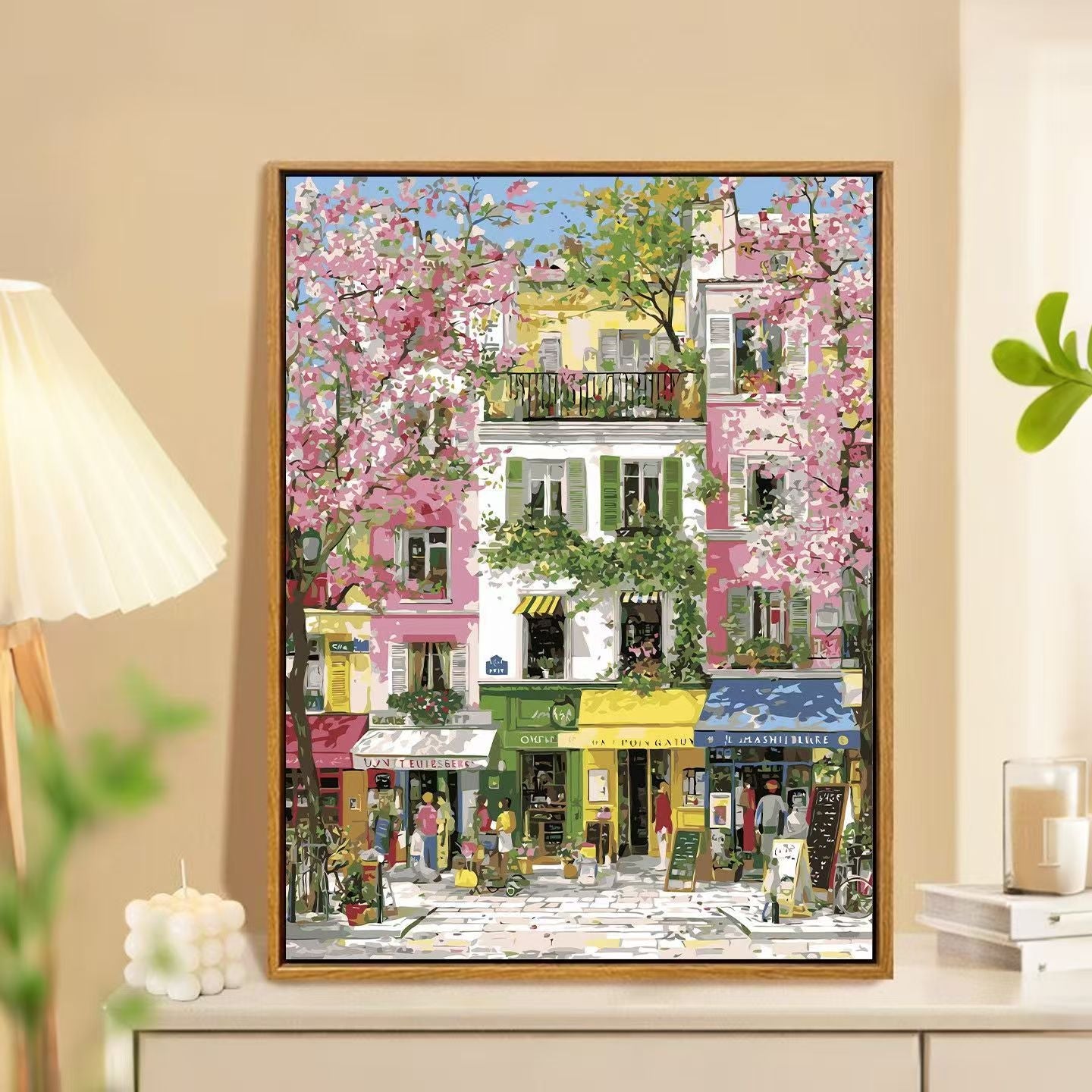 Charmante Frühlingsmarkt Landschaft Wandkunst Brehn
