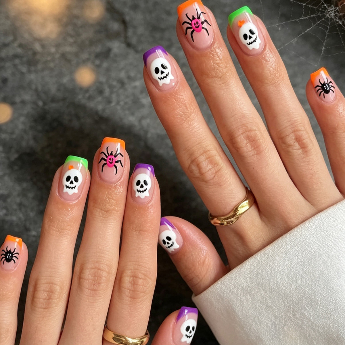 Halloween-Themen Nagelkunst Extensions Brehn