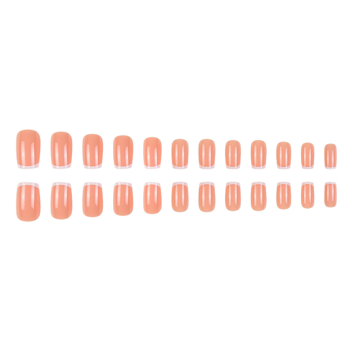 Glänzendes French Tip Press-On Nagelset Brehn