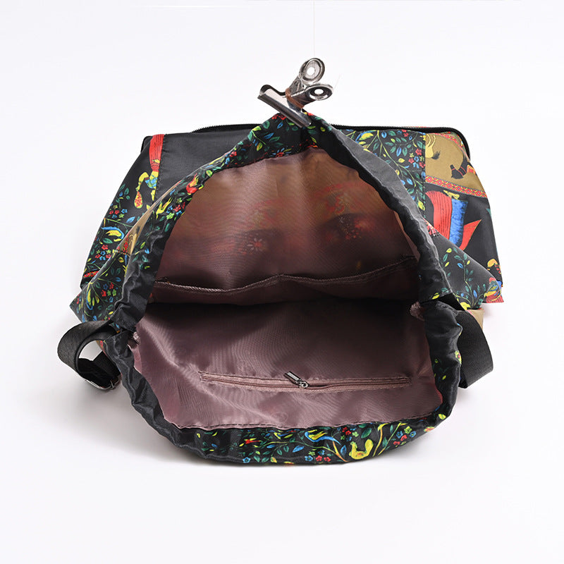 Zugkordel Blumendruck Rucksack Brehn