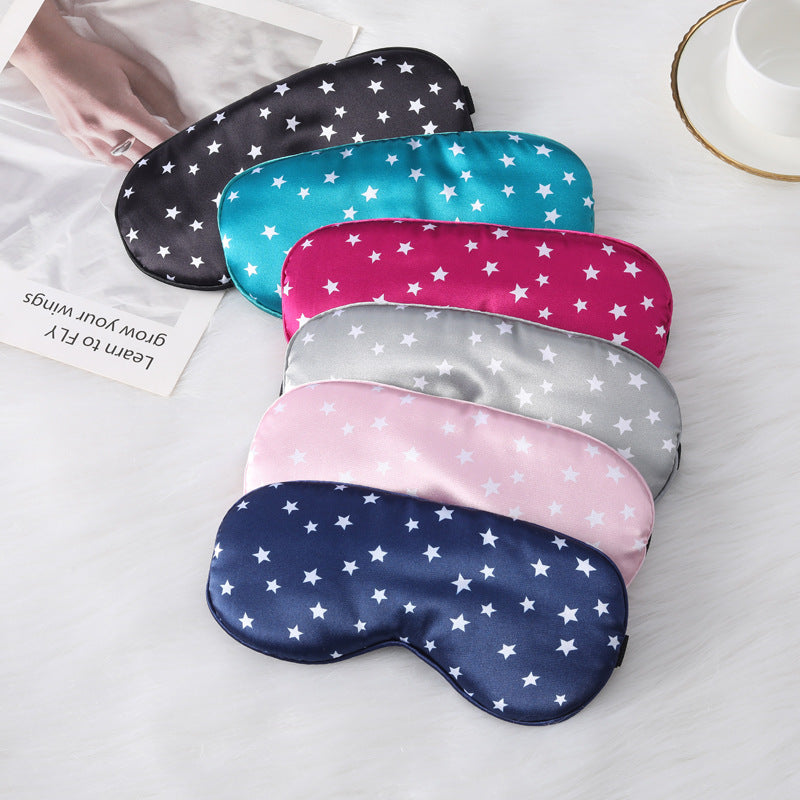 Damen nan seidig-weiche contoured Schlafmaske mit Komfortpolster und Sternenmuster Brehn