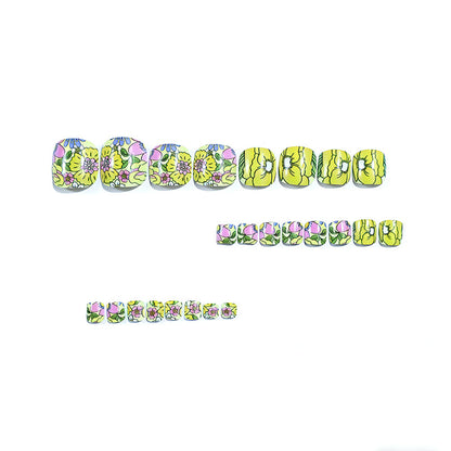 Floral Pediküre Nagelkunst Brehn