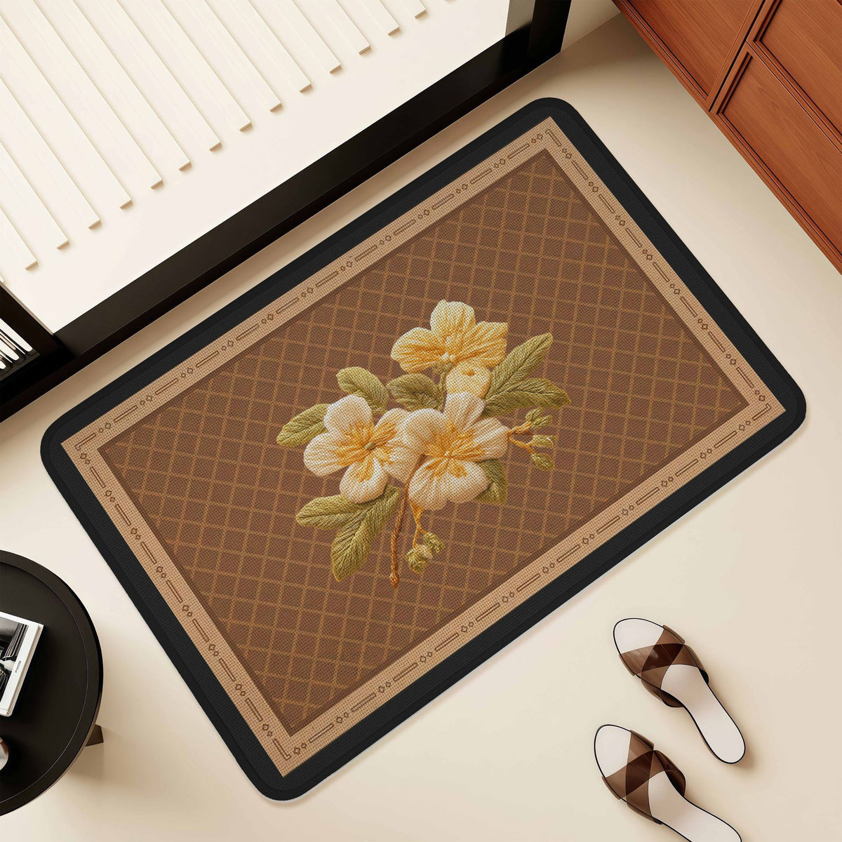 Künstlerisches Florales Design Bereich Matte Brehn