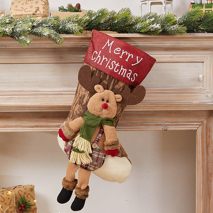 Festlicher Weihnachtsstrumpf mit Nostalgischem Design Brehn