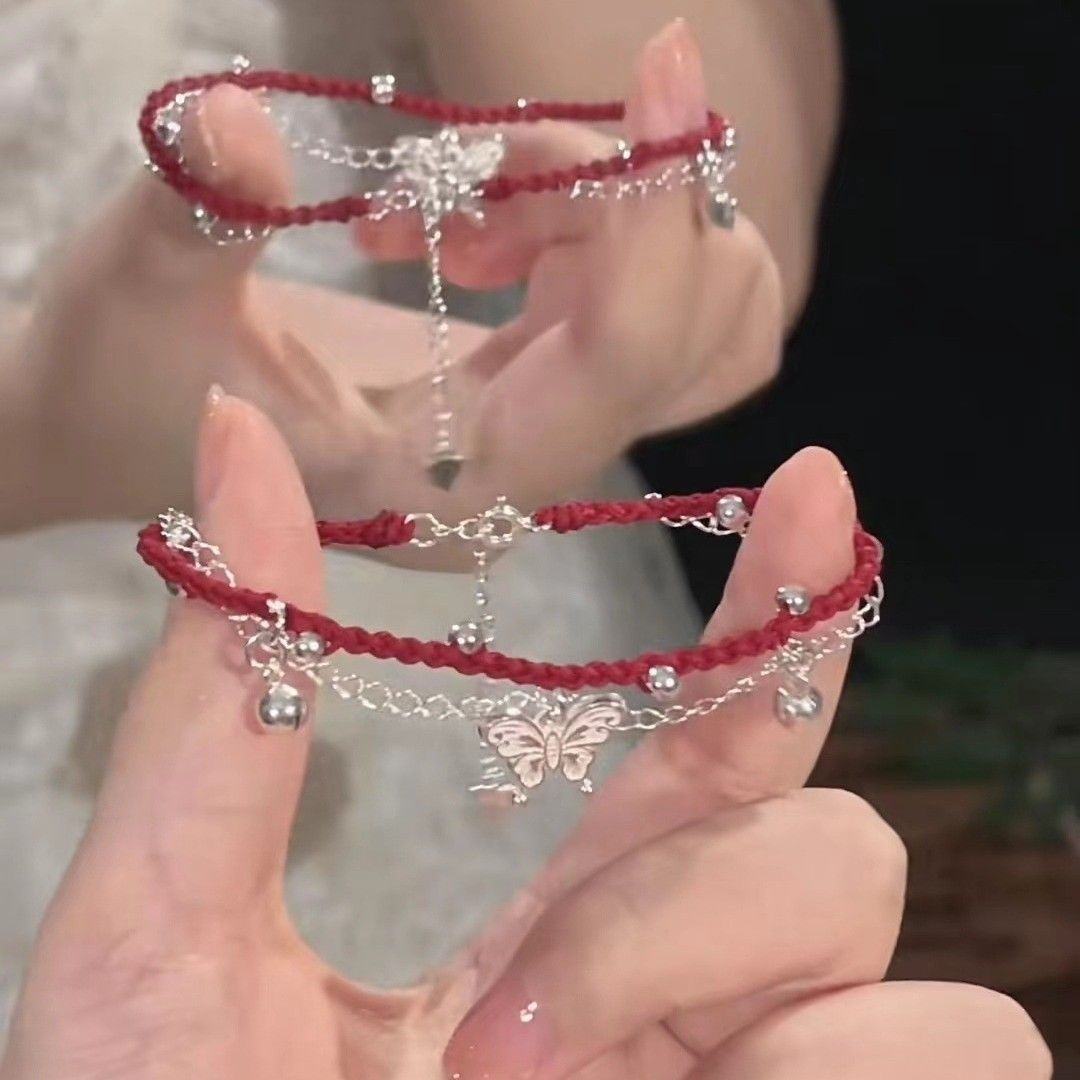 Schmetterlingsanhänger Makramee-Armband Brehn