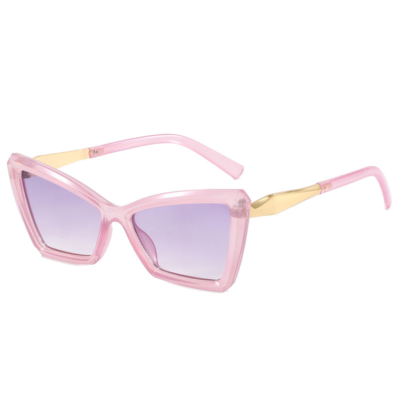 Damen Cat-Eye Sonnenbrille mit luxuriösem transparentem Rahmen Brehn