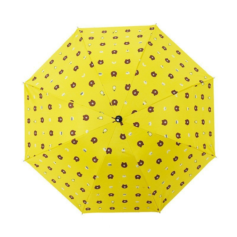 Damen kreativer Falt-Regenschirm mit tierischem Motiv Brehn