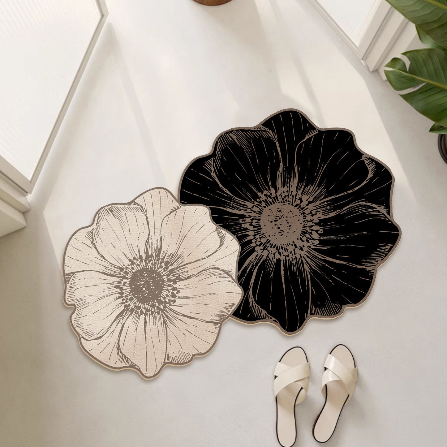Florales Druck Badmatte Brehn