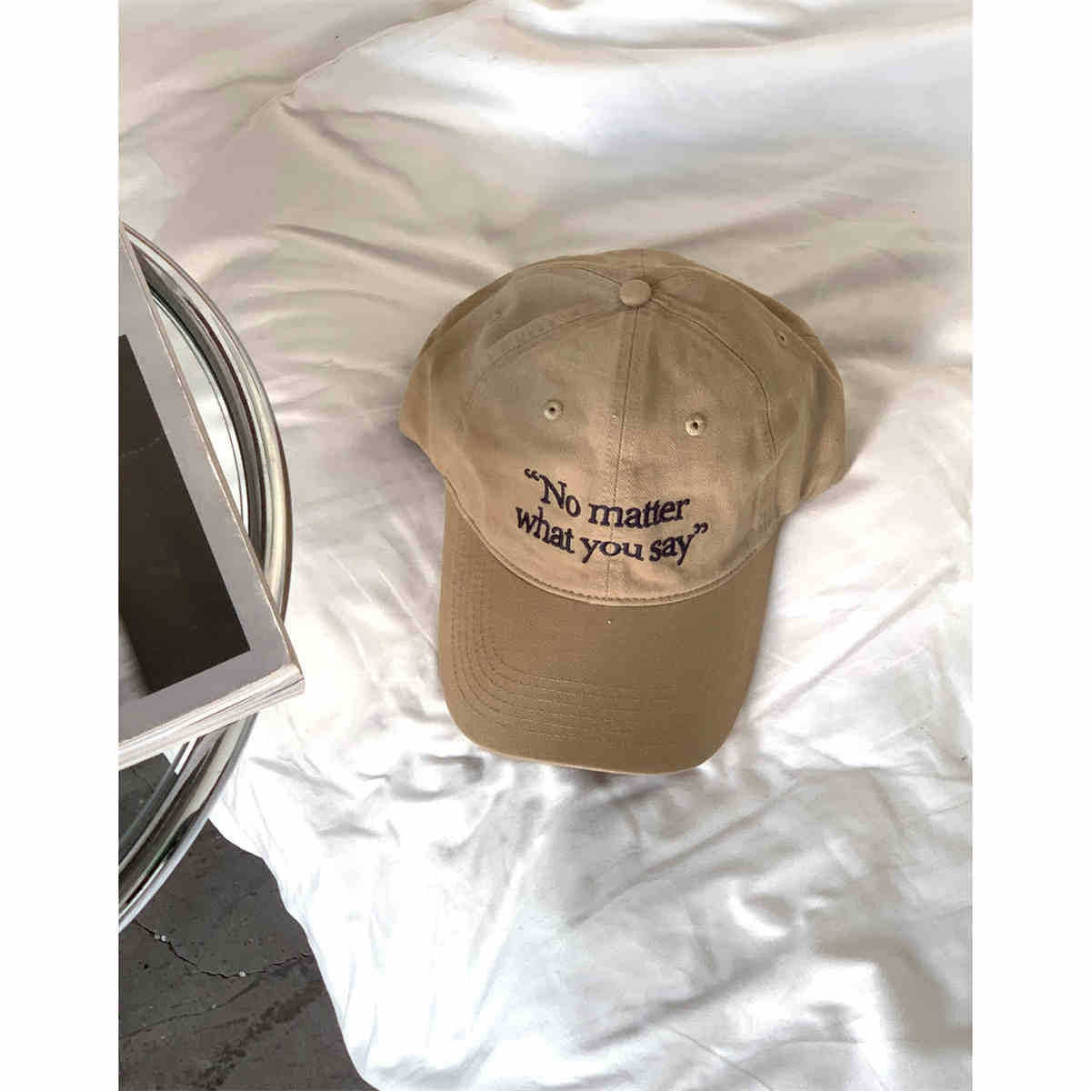 Damen Casual Bestickte Statement Cap Brehn