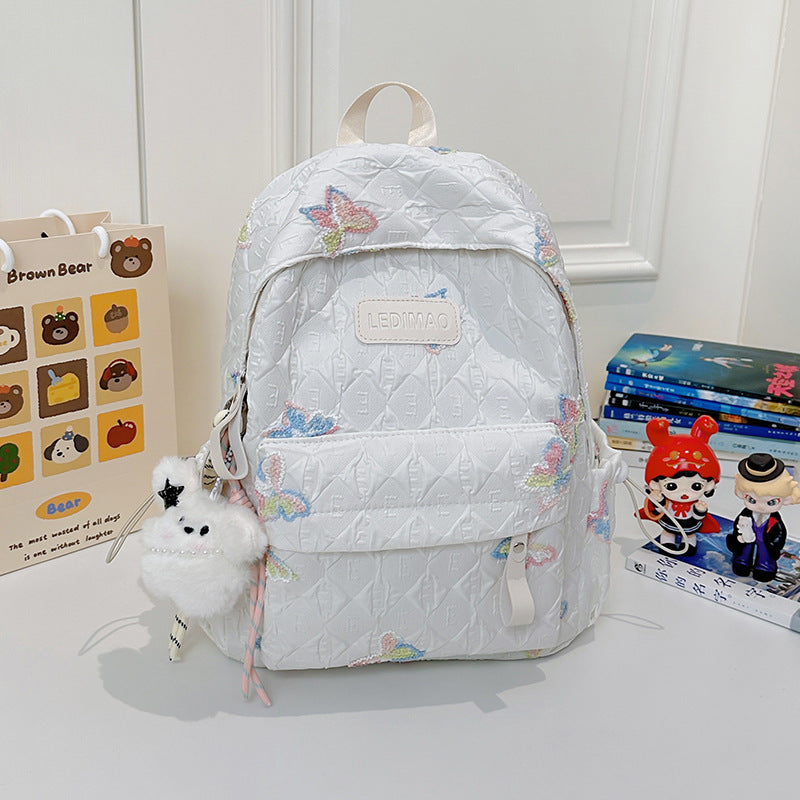 Bestickter floraler Design-Schulrucksack