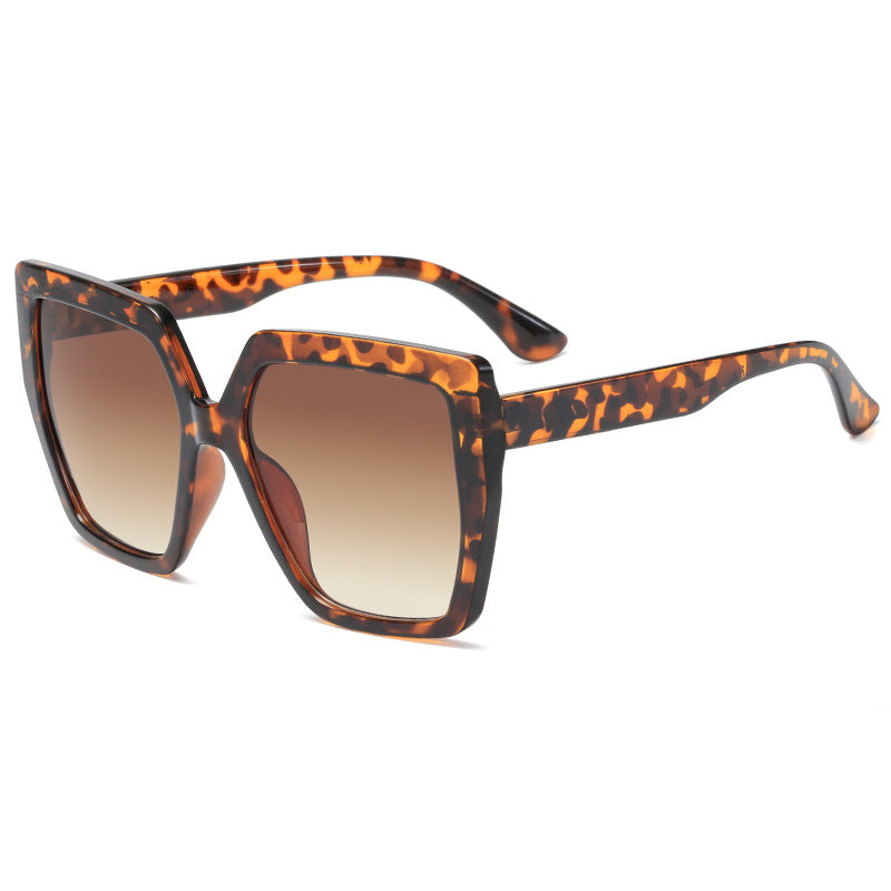 Damen modische transparente Sonnenbrille mit quadratischen Gläsern Brehn